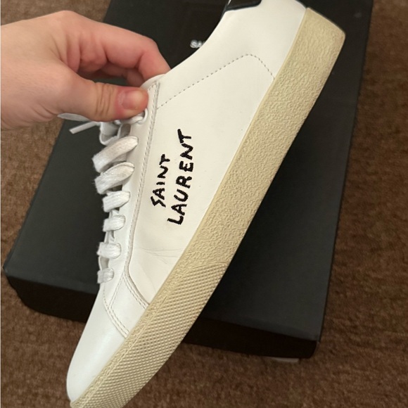 Saint Laurent White Leather Shoes - Picture 9 of 11